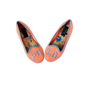 Polo Ralph Lauren Girl's Embroidered Ballet Flats Size 13